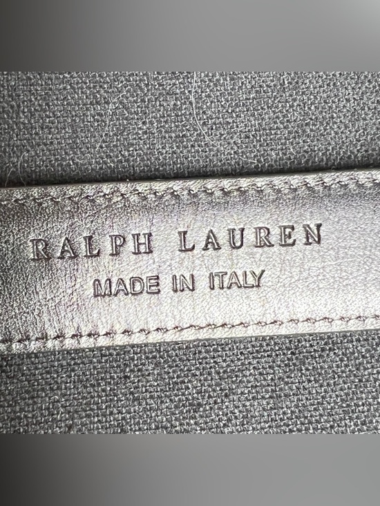 Ralph Lauren RL 67 Women’s Black Leather Belt Gold Tone Stirrup Buckle Large main image 12